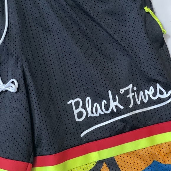 MENS PUMA BLACK FIVES BASKETBALL SHORTS - Picture 11 of 11